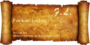 Farkas Lujza névjegykártya